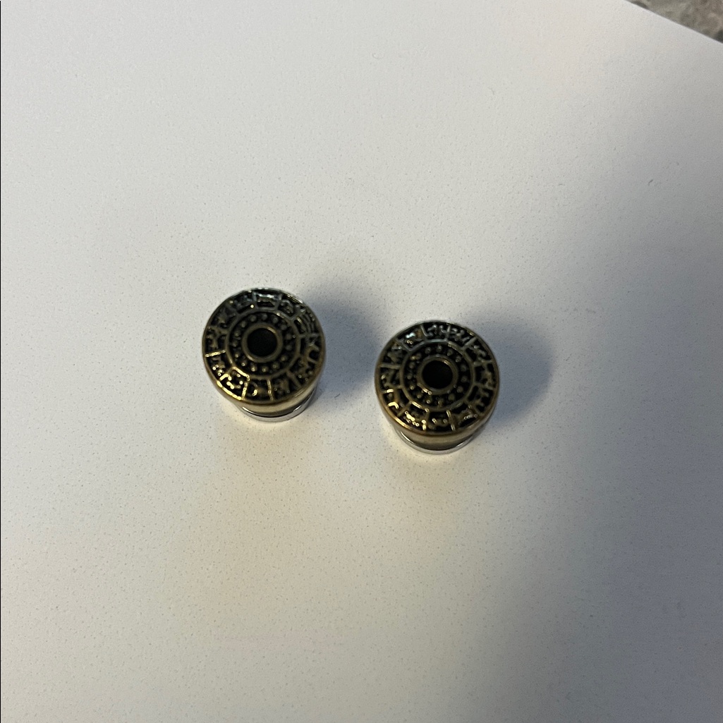 Gold And Silver Astrology Plugs 2 Gauge